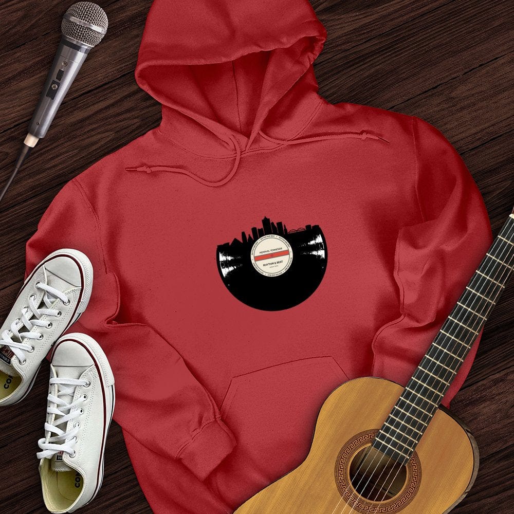 Printify Hoodie Red / S Vinyl Skyline Memphis Hoodie