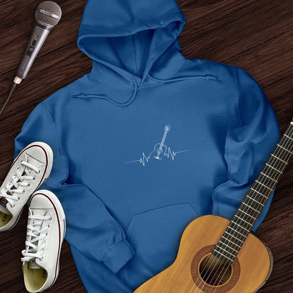 Printify Hoodie Royal / S Acoustic Guitar Heart Beat Hoodie
