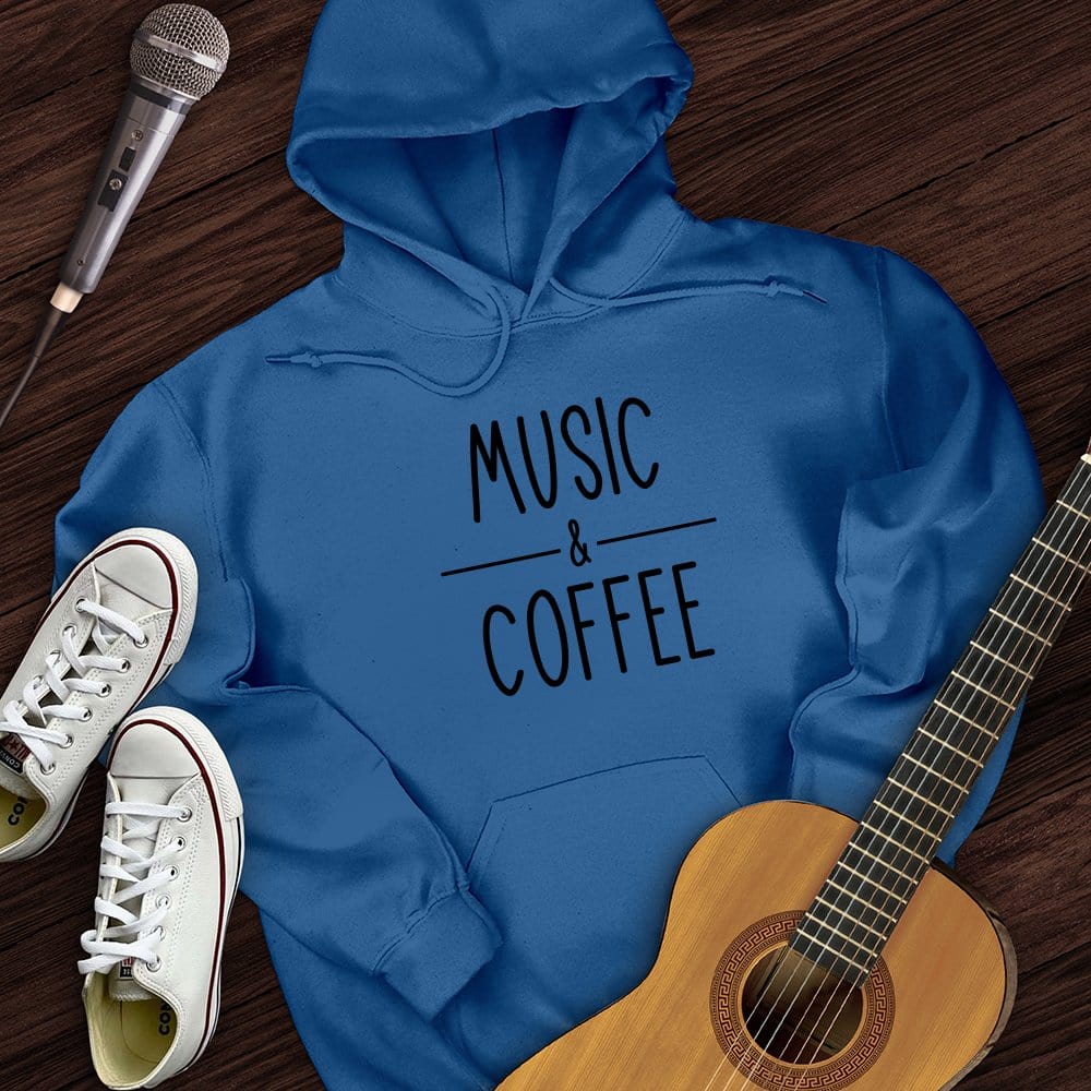 Printify Hoodie Royal / S Coffee and Music Hoodie