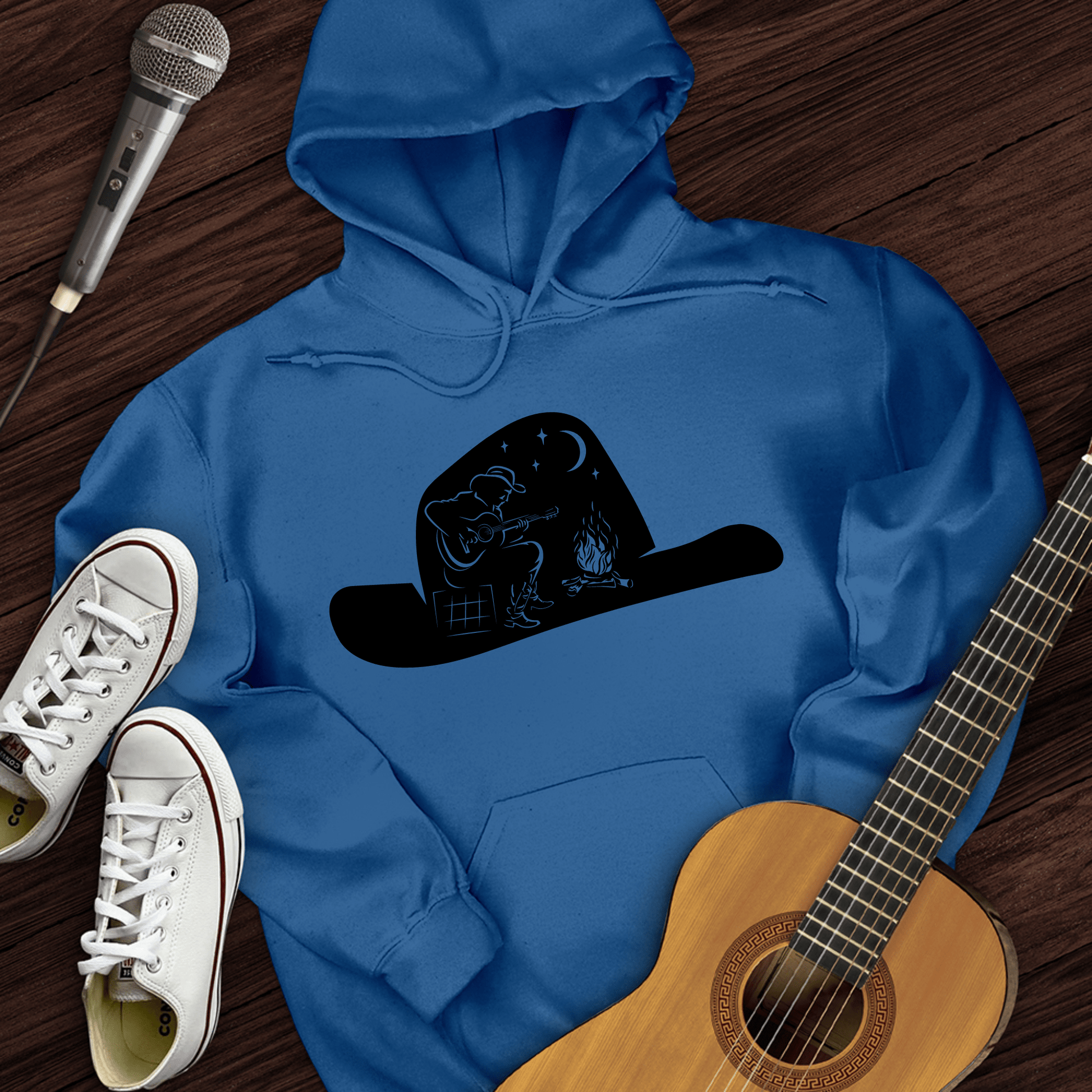 Printify Hoodie Royal / S Cowboy Hat Hoodie