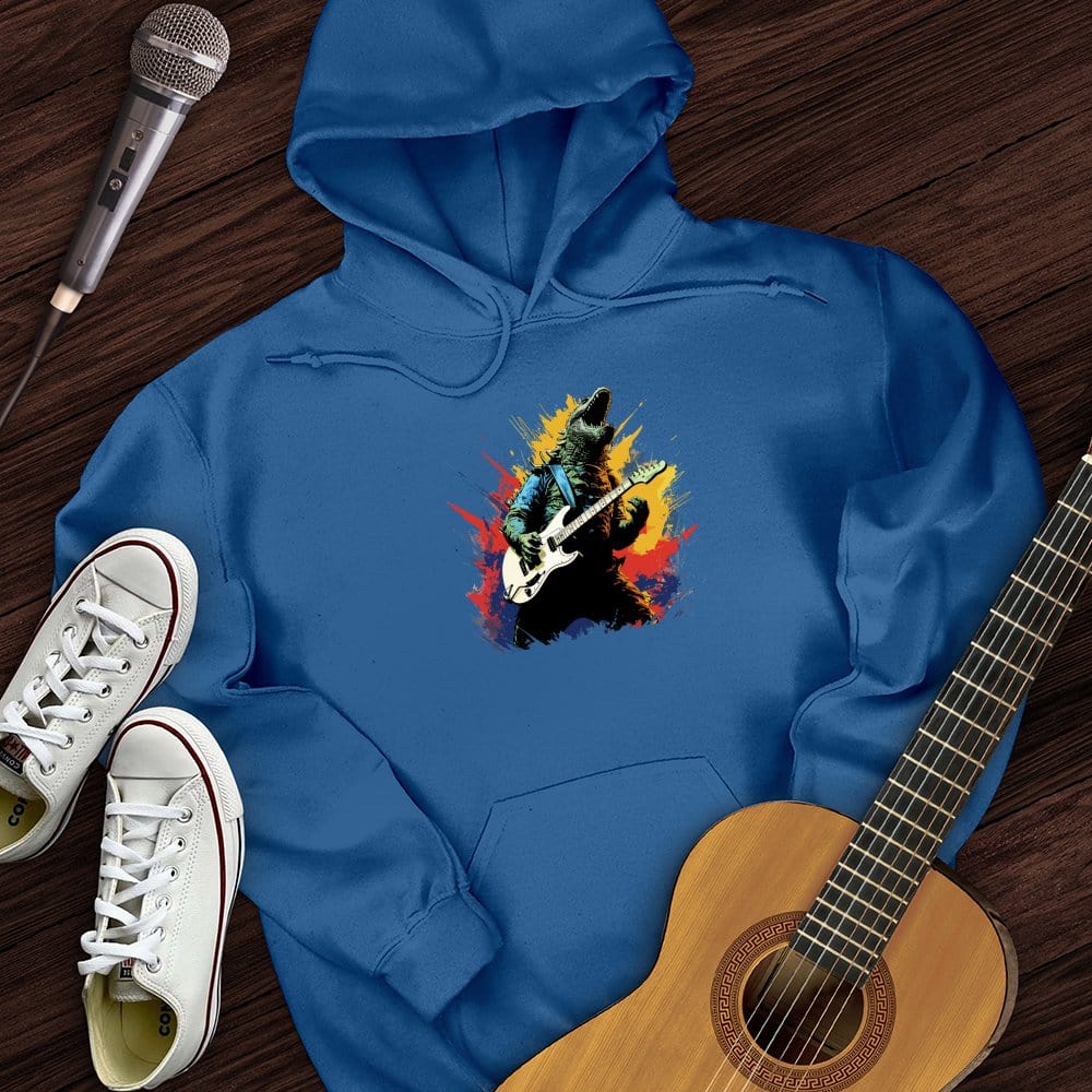 Printify Hoodie Royal / S Dino Rocker Hoodie