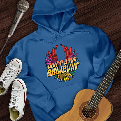 Printify Hoodie Royal / S Don't Stop Believin' Hoodie