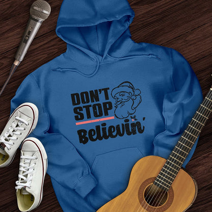 Printify Hoodie Royal / S Don't Stop Believing Santa Hoodie