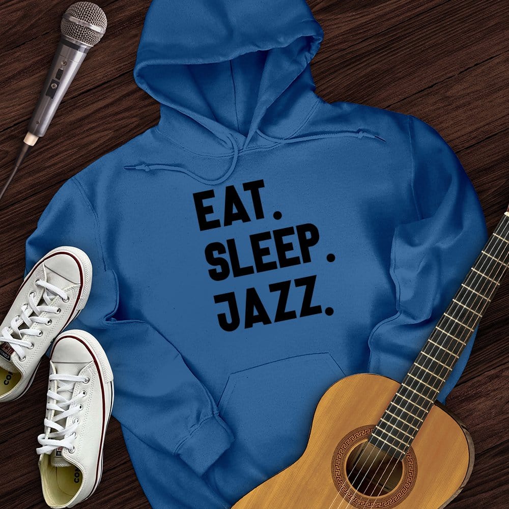 Printify Hoodie Royal / S Eat Sleep Jazz Hoodie