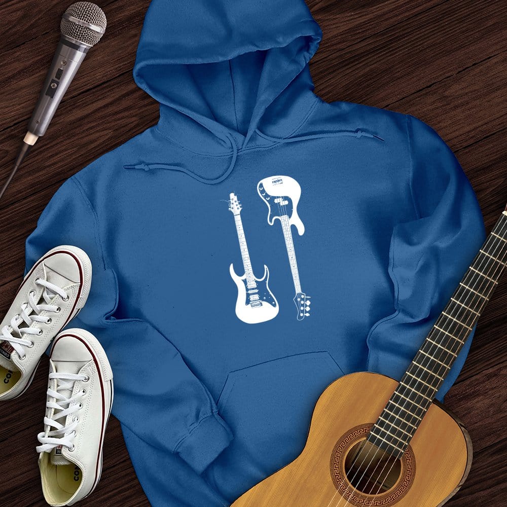 Printify Hoodie Royal / S Electric and Bass Guitar Hoodie