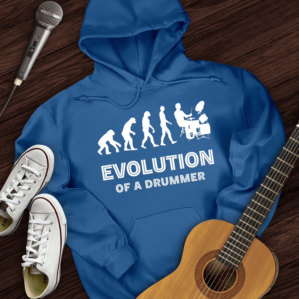 Printify Hoodie Royal / S Evolution Of A Drummer Hoodie