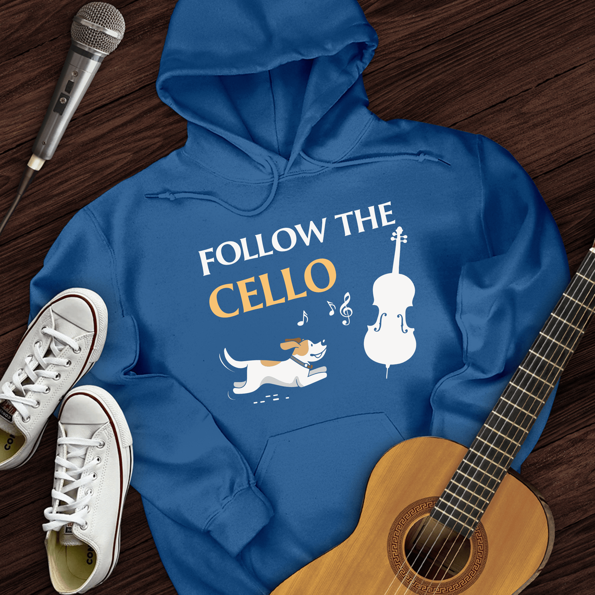 Printify Hoodie Royal / S Follow The Cello Hoodie