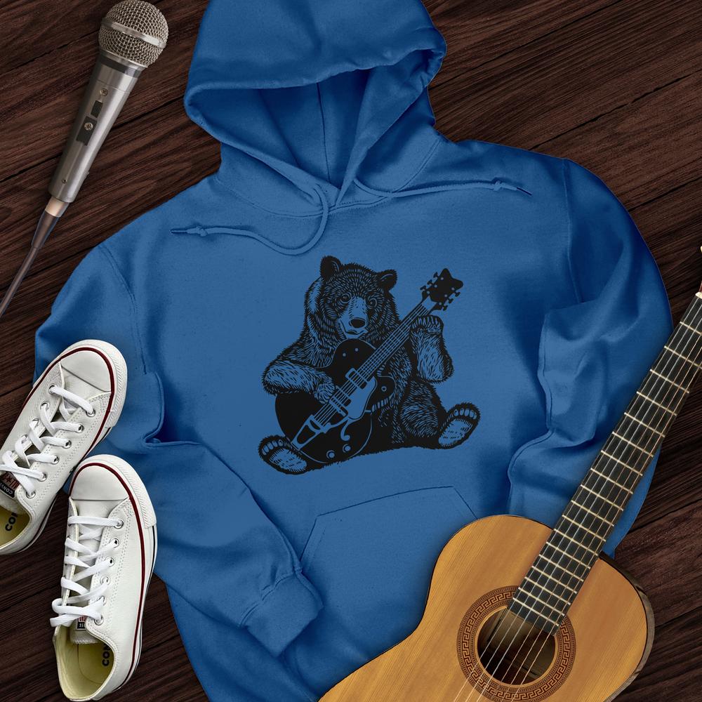 Printify Hoodie Royal / S Guitar Bear Hoodie