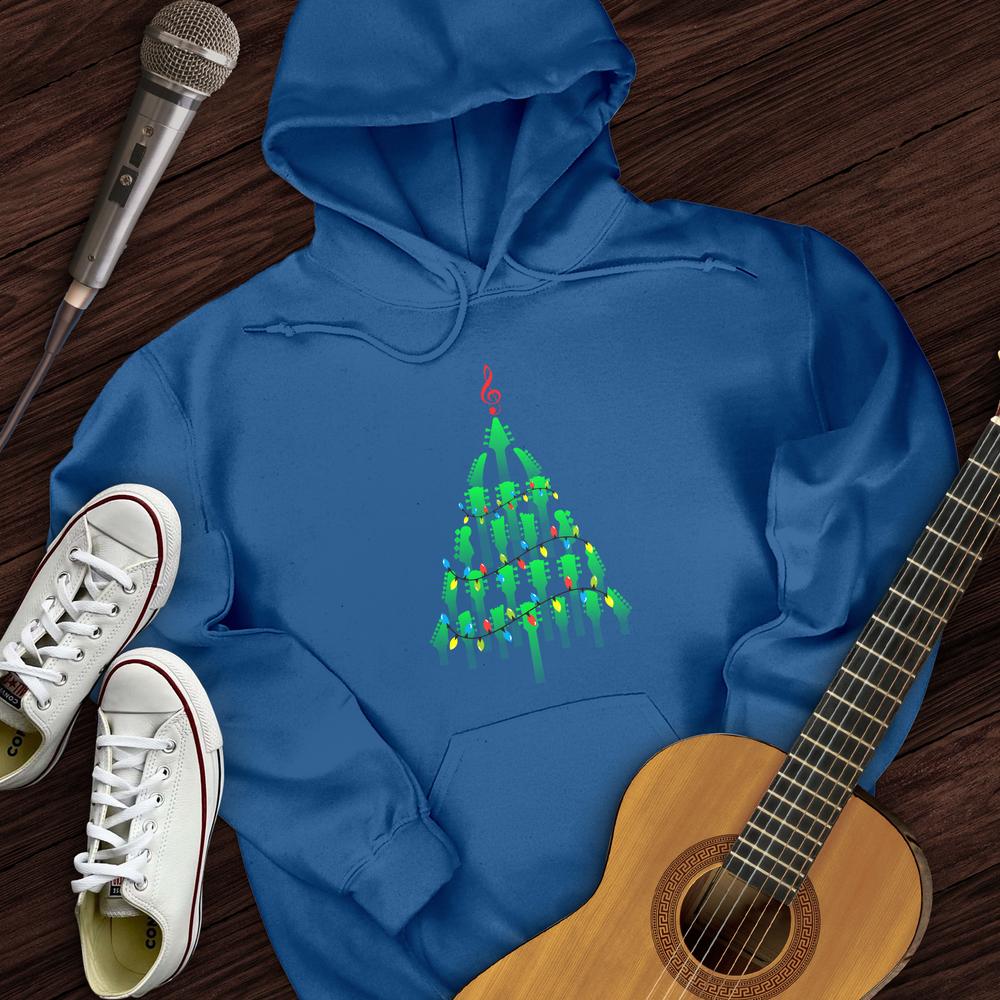 Printify Hoodie Royal / S Guitar Christmas Tree Hoodie