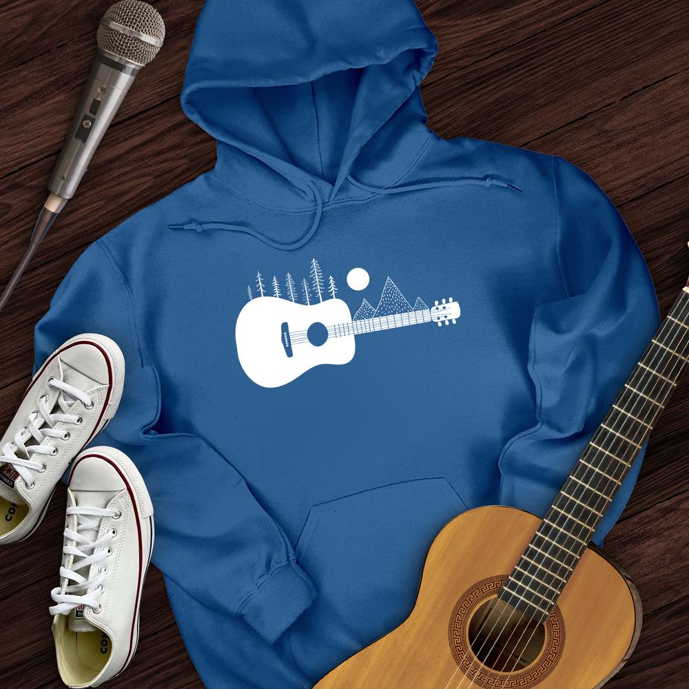 Printify Hoodie Royal / S Guitar Mountain Hoodie