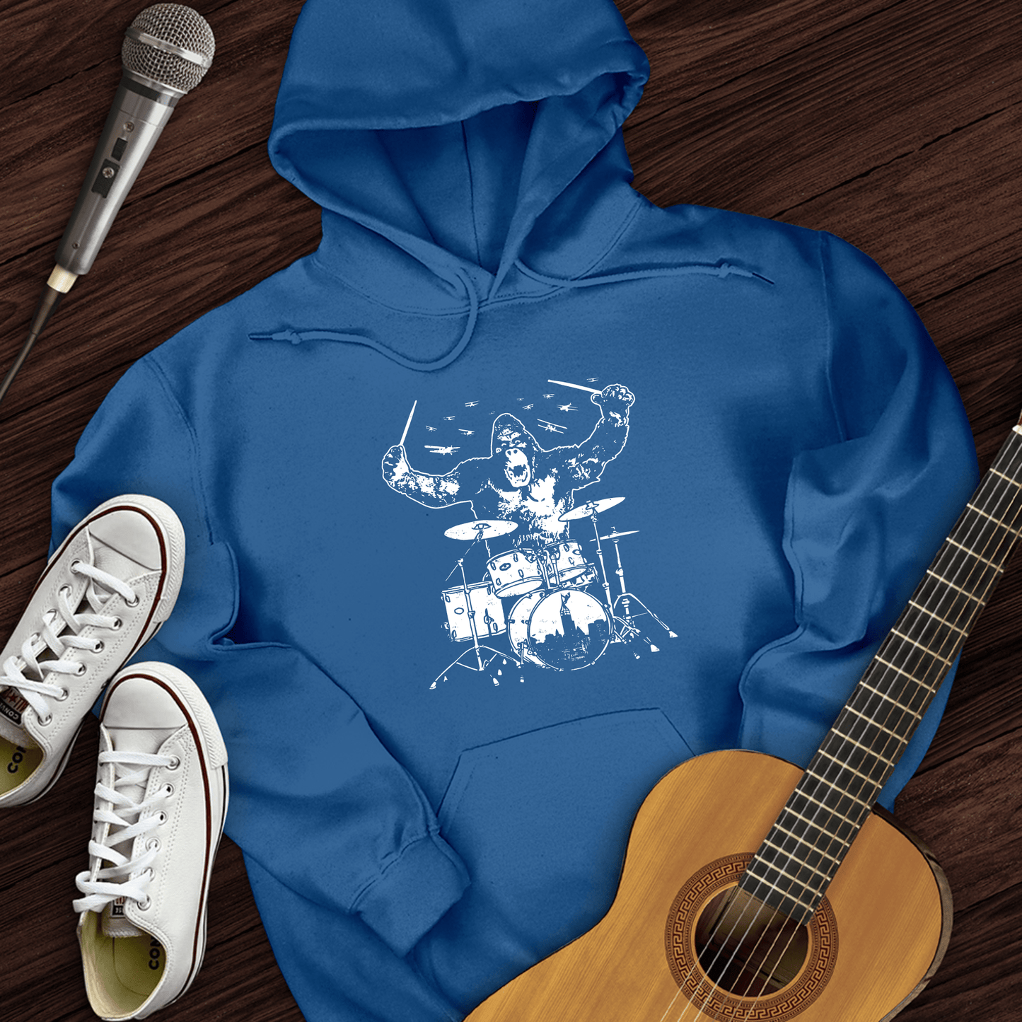 Printify Hoodie Royal / S King Kong Drums Hoodie