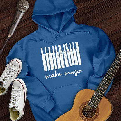 Printify Hoodie Royal / S Make Music Piano Hoodie