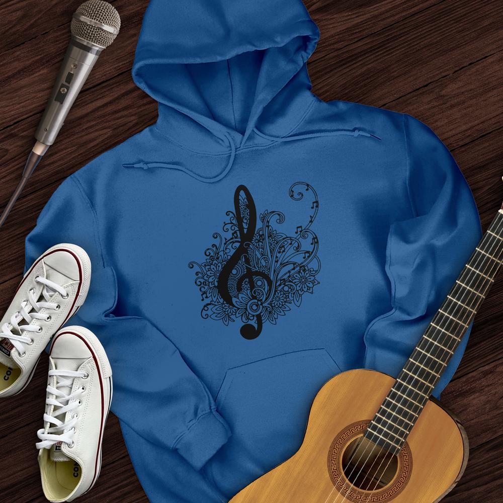 Printify Hoodie Royal / S Mandala Music Note Hoodie