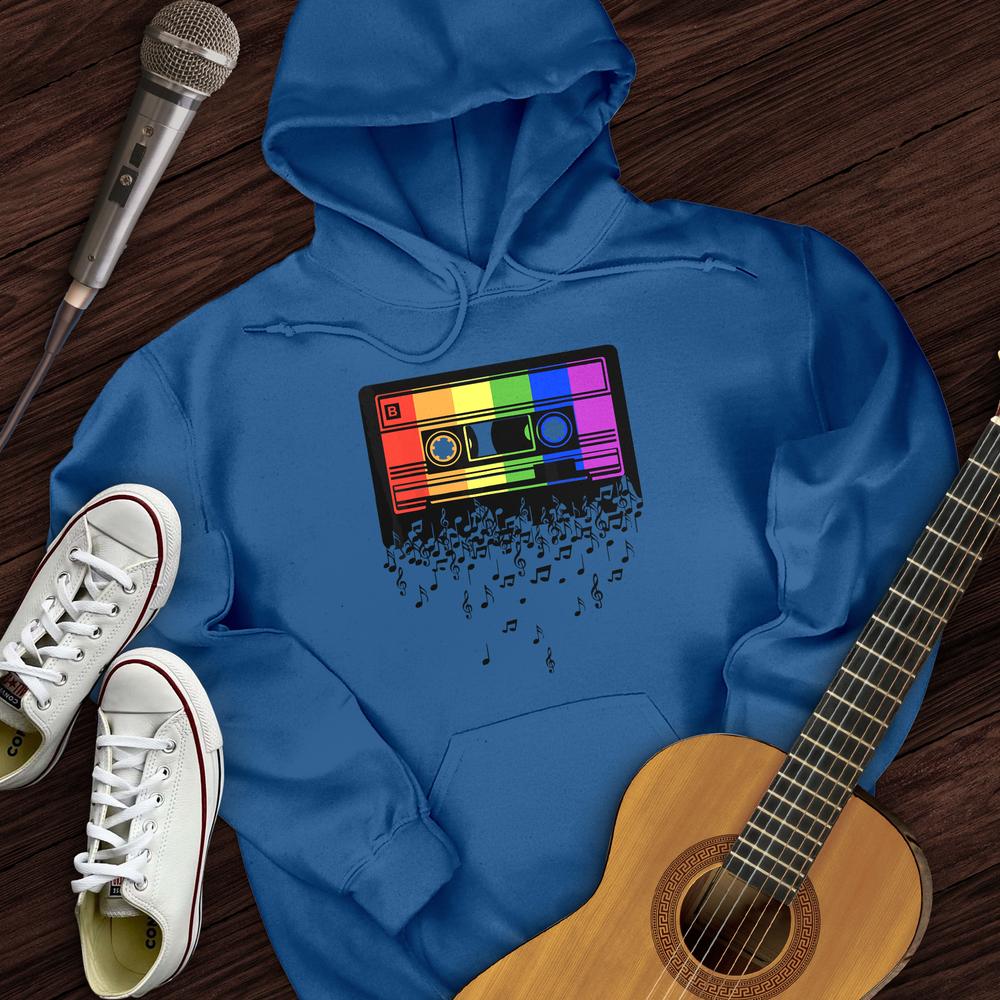 Printify Hoodie Royal / S Melting Cassette Tape Hoodie