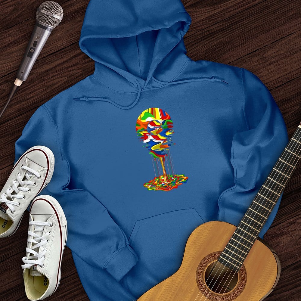 Printify Hoodie Royal / S Melting Rainbow Vinyl Hoodie