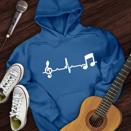 Printify Hoodie Royal / S Music Note Heartbeat Hoodie