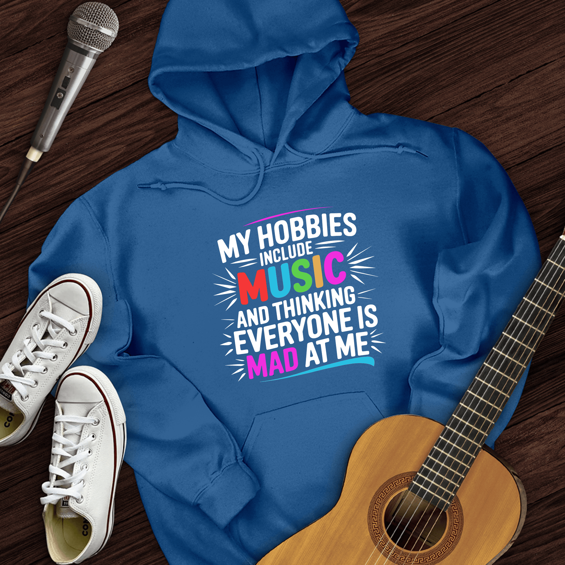 Printify Hoodie Royal / S My Hobbies Include Music Hoodie