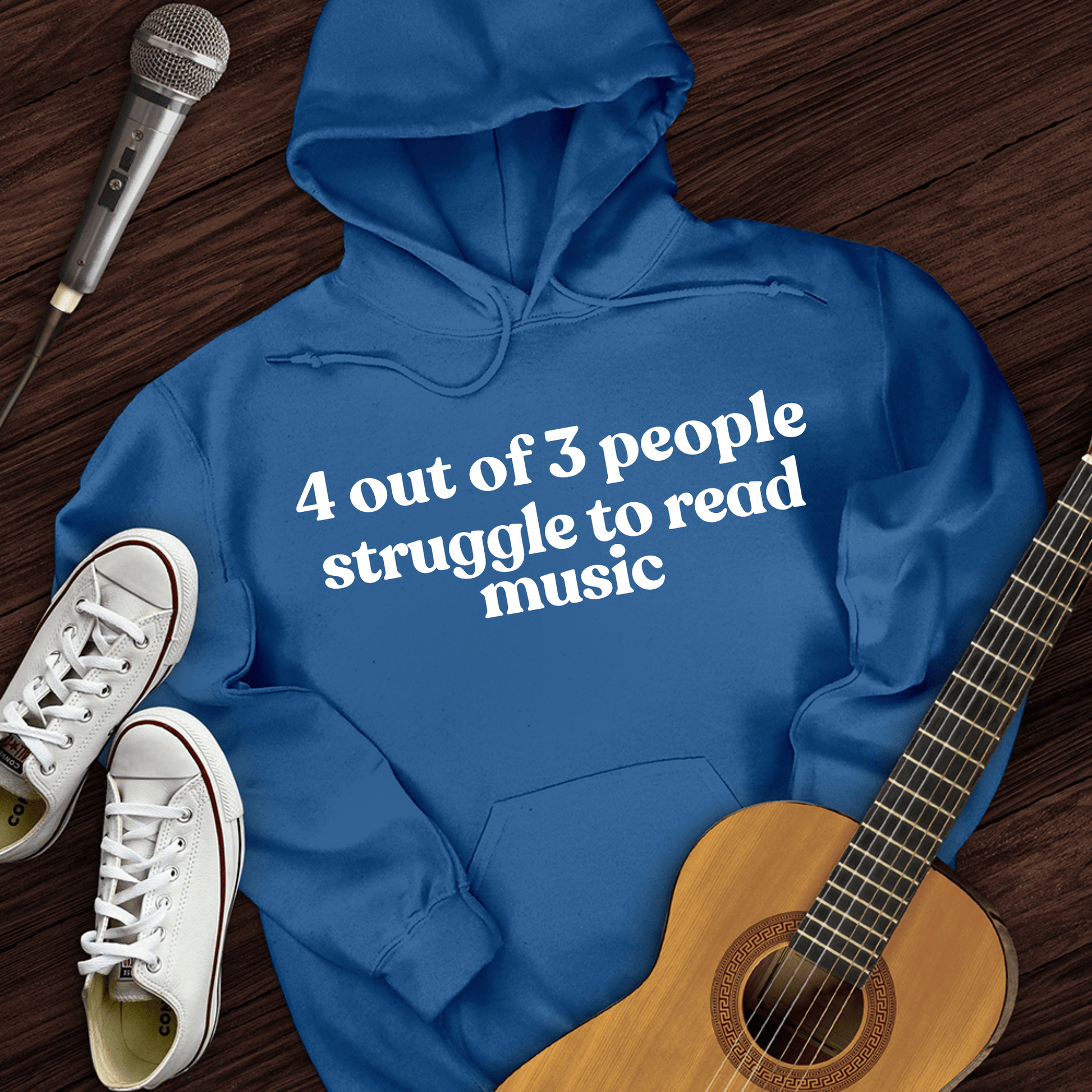 Printify Hoodie Royal / S Reading Music Hard Hoodie