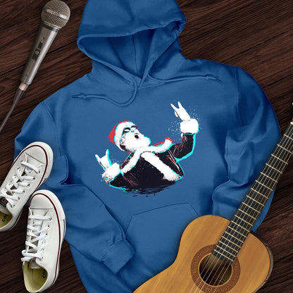 Printify Hoodie Royal / S Rock and Roll Santa Hoodie