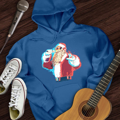 Printify Hoodie Royal / S Santa On The Mic Hoodie