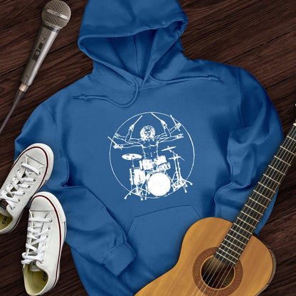 Printify Hoodie Royal / S Vitruvian Drummer Hoodie