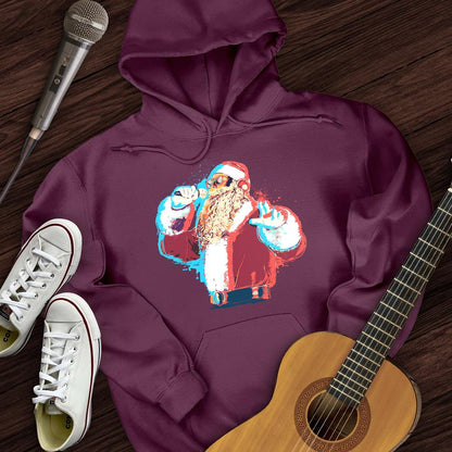 Printify Hoodie Santa On The Mic Hoodie