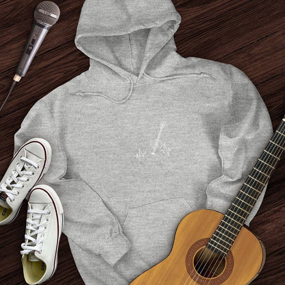 Printify Hoodie Sport Grey / S Acoustic Guitar Heart Beat Hoodie