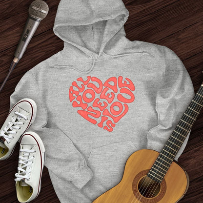 Printify Hoodie Sport Grey / S All You Need Is Love Hoodie