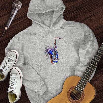 Printify Hoodie Sport Grey / S Blue Jazz Sax Hoodie