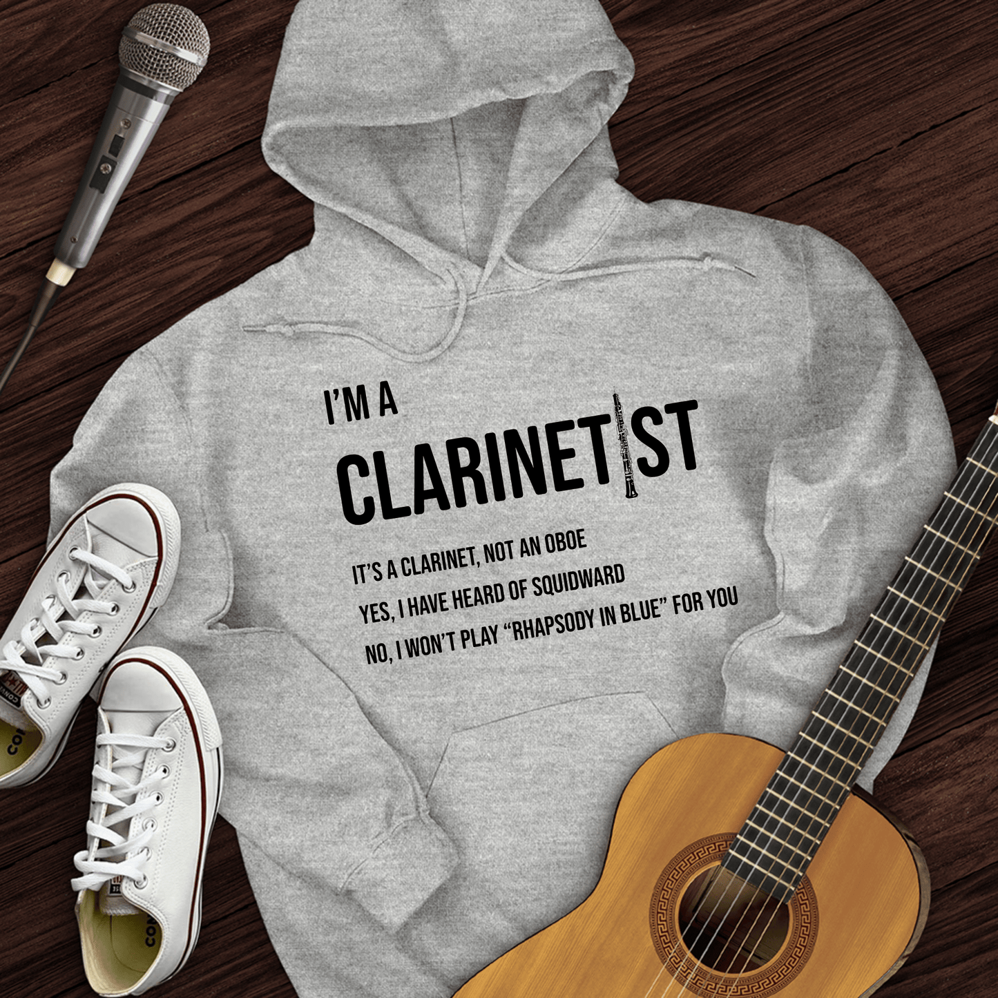 Printify Hoodie Sport Grey / S Clarinetist Hoodie