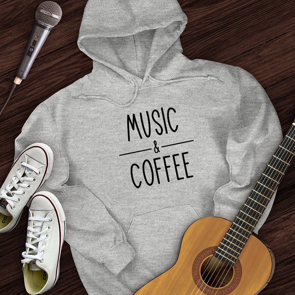 Printify Hoodie Sport Grey / S Coffee and Music Hoodie
