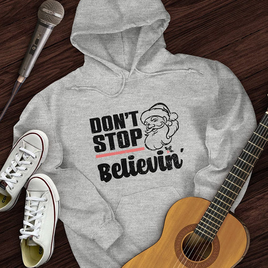 Printify Hoodie Sport Grey / S Don't Stop Believing Santa Hoodie