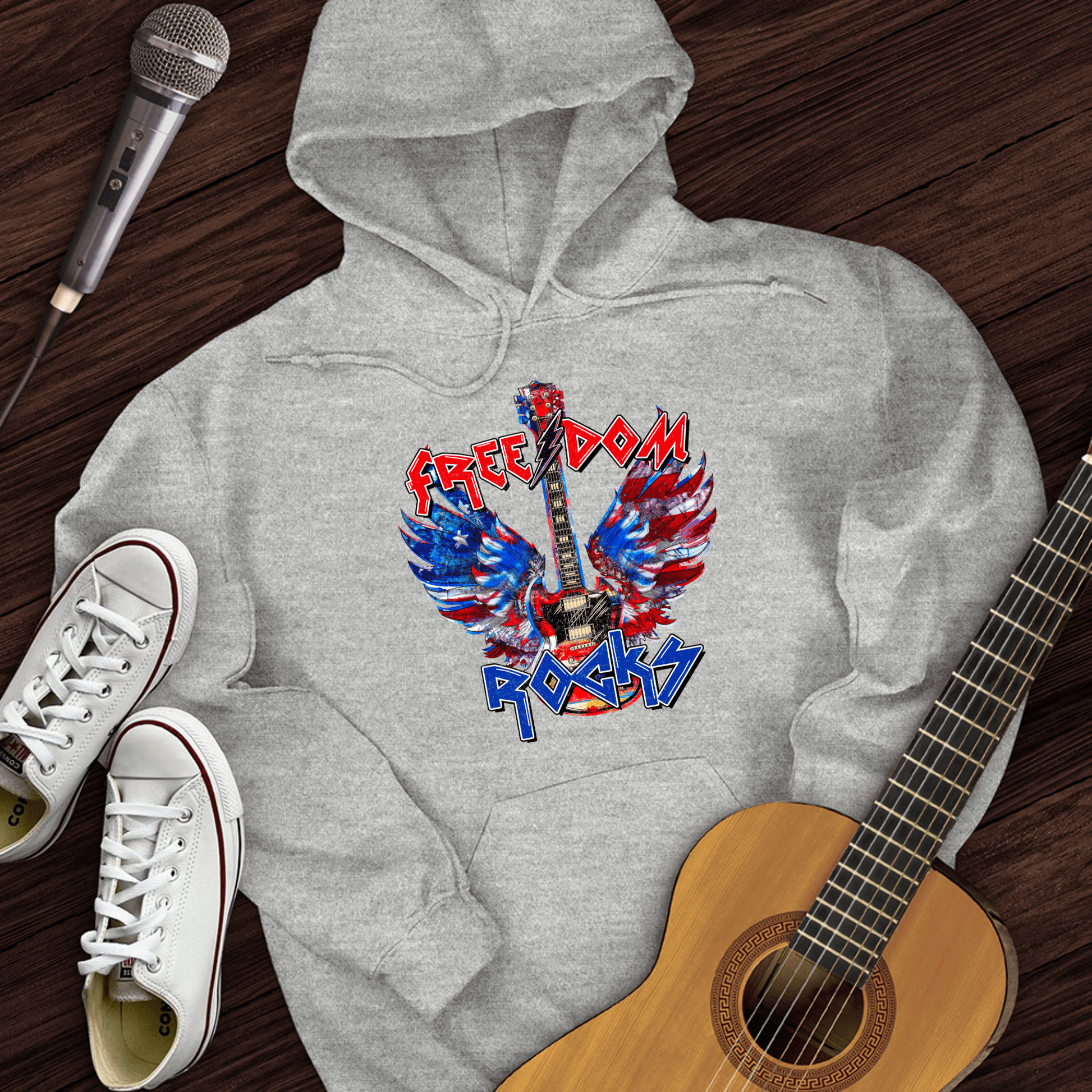 Printify Hoodie Sport Grey / S Freedom Rocks Hoodie