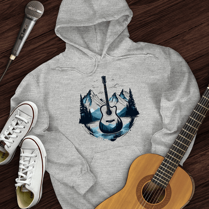 Printify Hoodie Sport Grey / S Glacier Guitar Hoodie