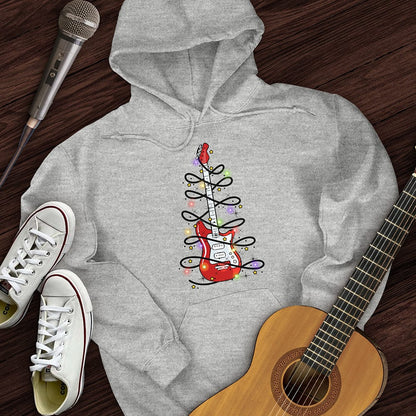 Printify Hoodie Sport Grey / S Guitar Christmas Lights Hoodie
