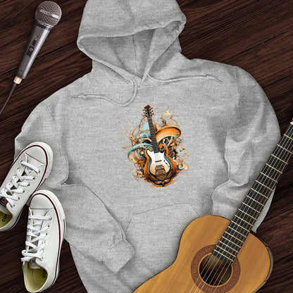 Printify Hoodie Sport Grey / S Guitar Steampunk Hoodie