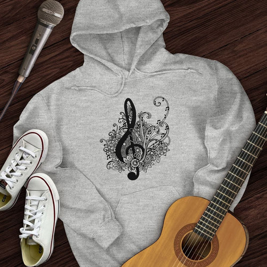 Printify Hoodie Sport Grey / S Mandala Music Note Hoodie