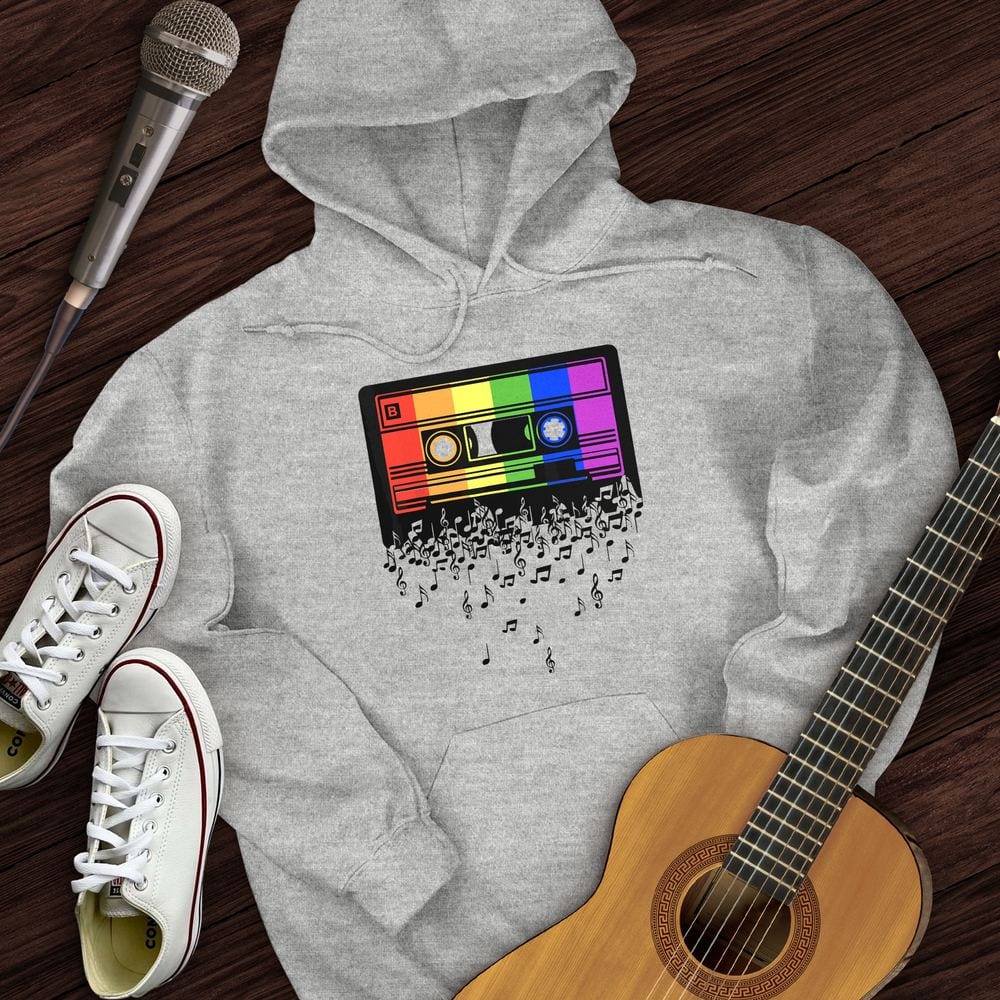 Printify Hoodie Sport Grey / S Melting Cassette Tape Hoodie