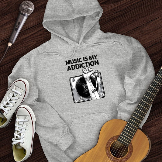 Printify Hoodie Sport Grey / S Music Is My Addiction Hoodie