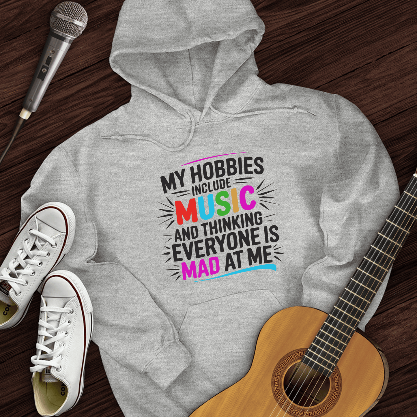 Printify Hoodie Sport Grey / S My Hobbies Include Music Hoodie