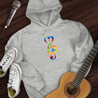 Printify Hoodie Sport Grey / S Peace Music Note Hoodie