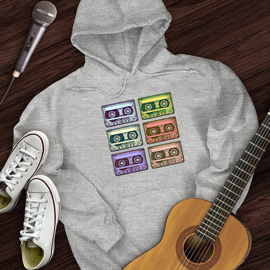 Printify Hoodie Sport Grey / S Retro Rock Tapes Hoodie