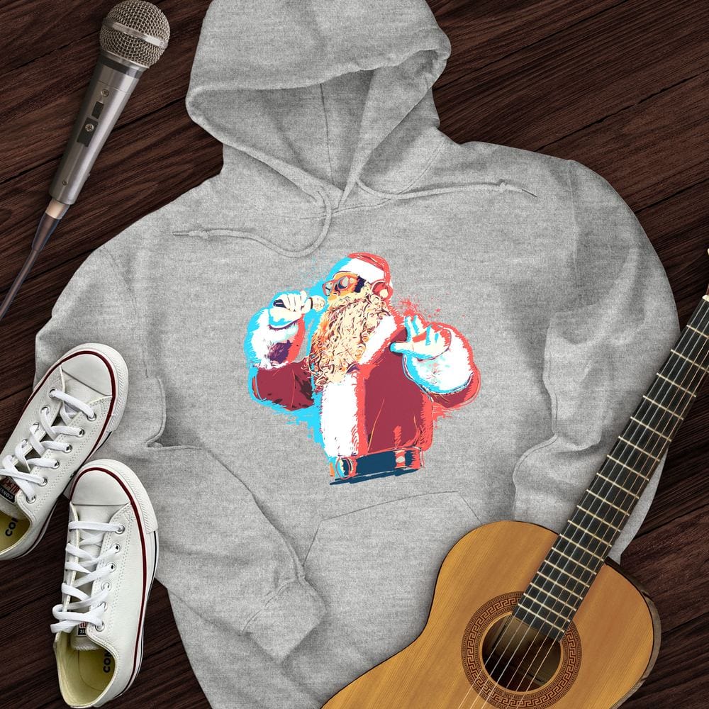 Printify Hoodie Sport Grey / S Santa On The Mic Hoodie