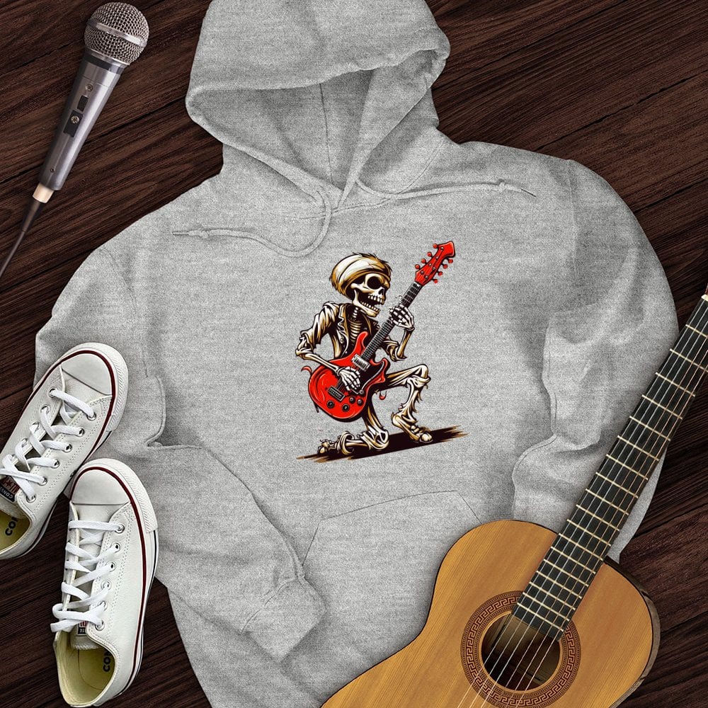 Printify Hoodie Sport Grey / S Skeleton Guitar Cartoon Hoodie