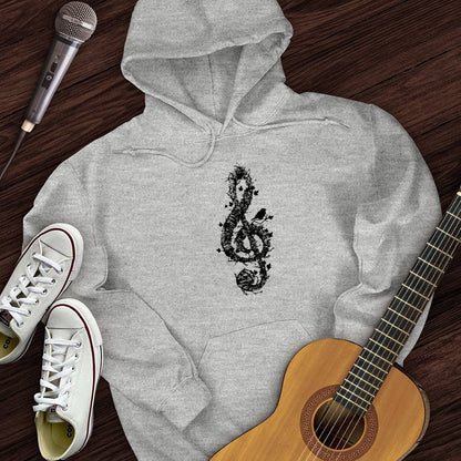 Printify Hoodie Treble Clef Bird Hoodie