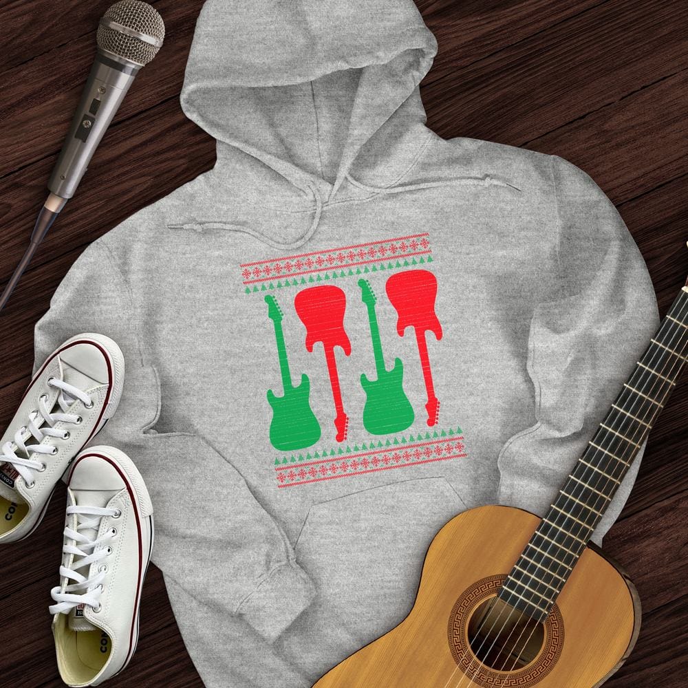 Printify Hoodie Ugly Guitar Holiday Hoodie