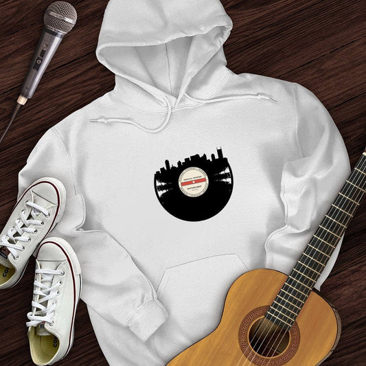 Printify Hoodie Vinyl Skyline Nashville Hoodie