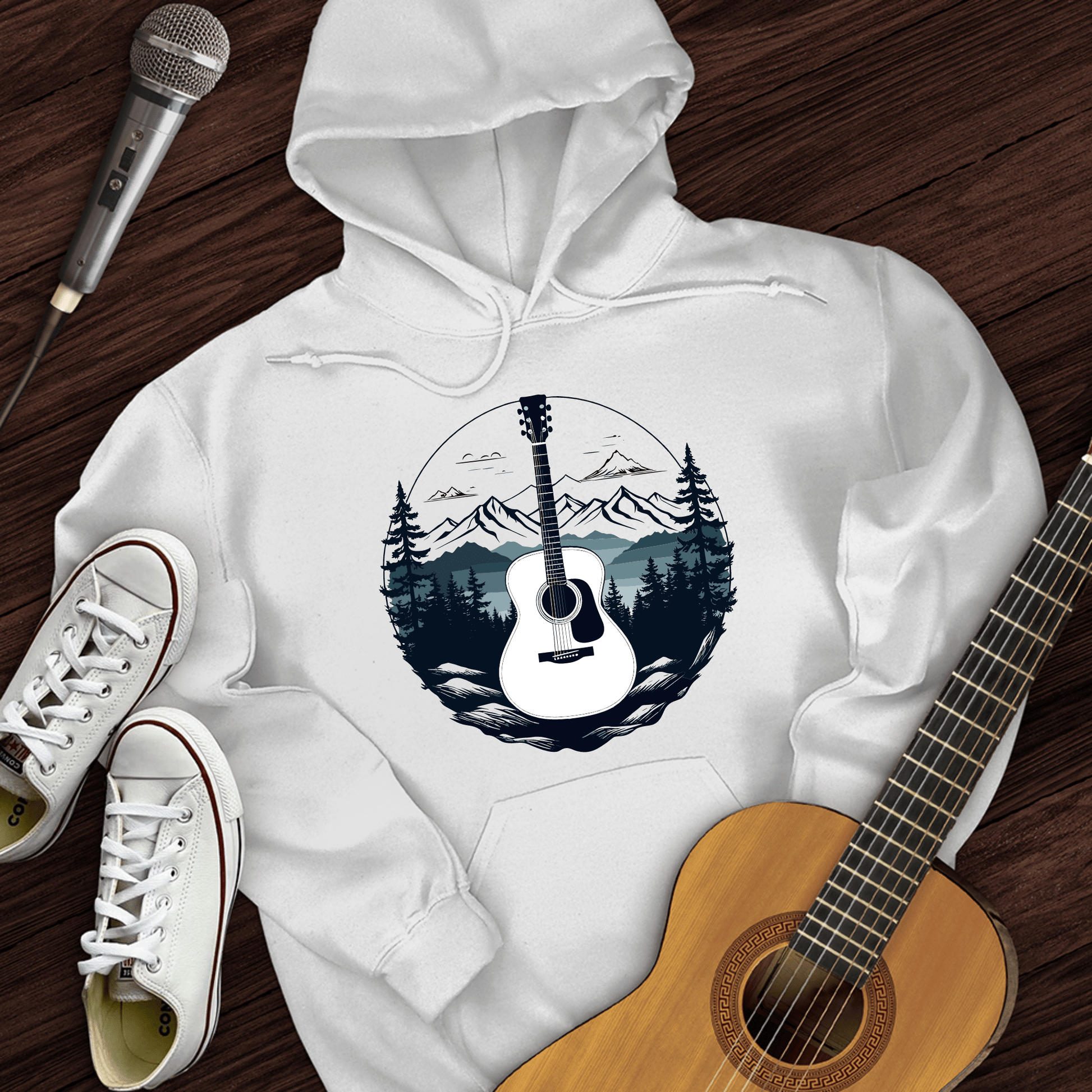 Printify Hoodie White / S Acoustic Vibes Hoodie