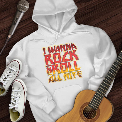 Printify Hoodie White / S All Night Hoodie