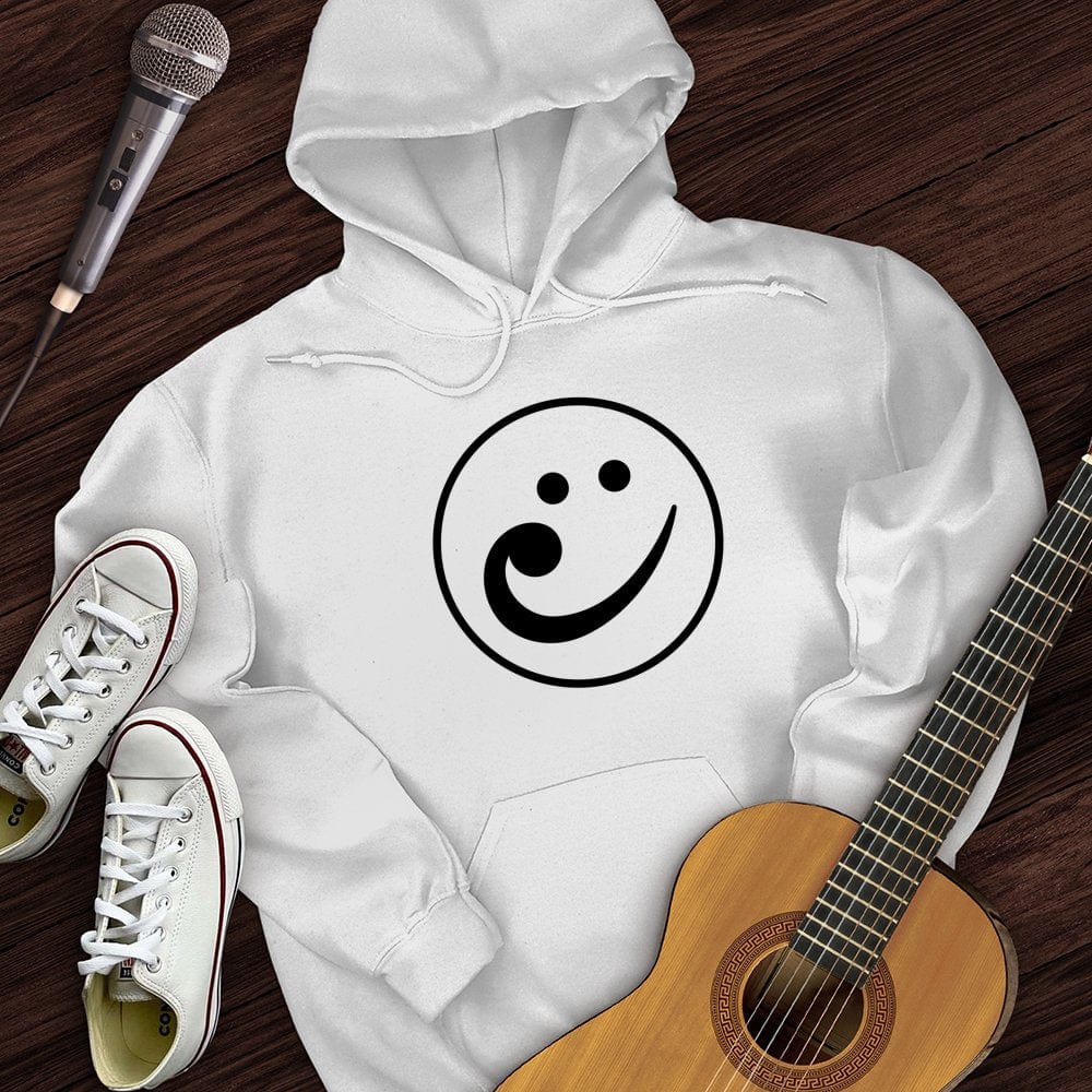 Printify Hoodie White / S Bass Face Hoodie